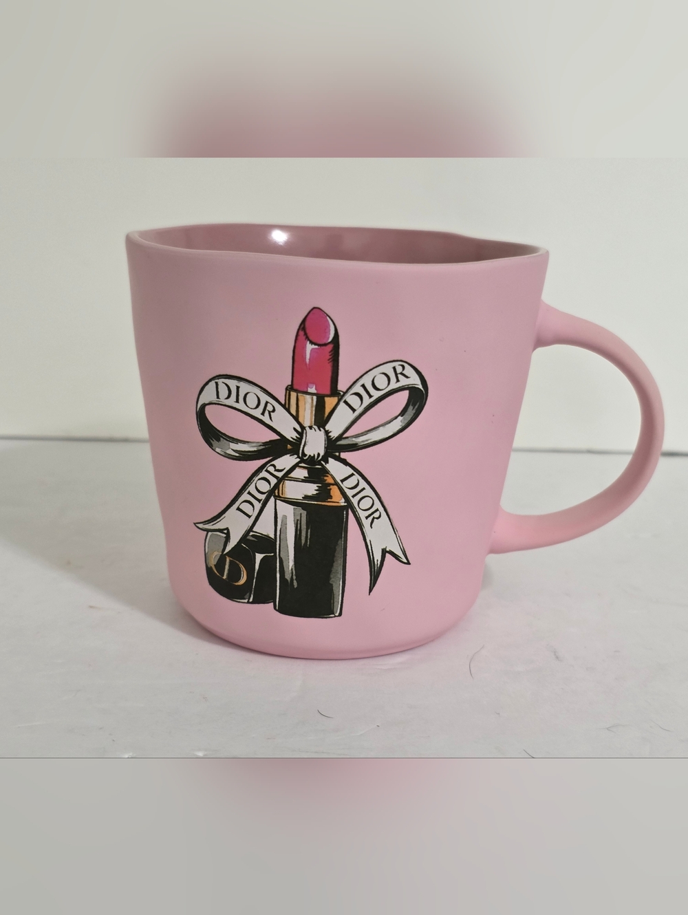 Dior Pink Lipstick Graphic Ceramic Mug